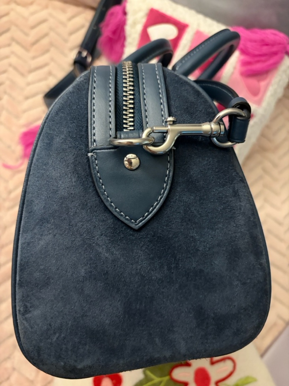 COACH Classic Navy Dome Satchel Handbag NWOT - Picture 8 of 10